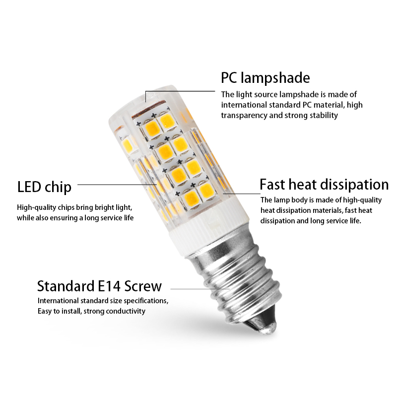 2pcs/lot Mini E14 LED Lamp 3W 4W 5W 7W AC 220V 230V 240V LED Corn Bulb SMD2835 360 Beam Angle Replace Halogen Chandelier Lights