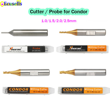 1.0mm 1.5mm 2.0mm 2.5mm milling Cutter Probe for Xhorse CONDOR XC MINI Plus Dolphin XP-005 Dolphin XP-007 Key Cutting Machine
