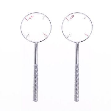 Round Optical Cross Cylinder Lens Optical Instruments Tool Ophthalmic Lens 0.25/0.50 Diopters Optometry Accessories