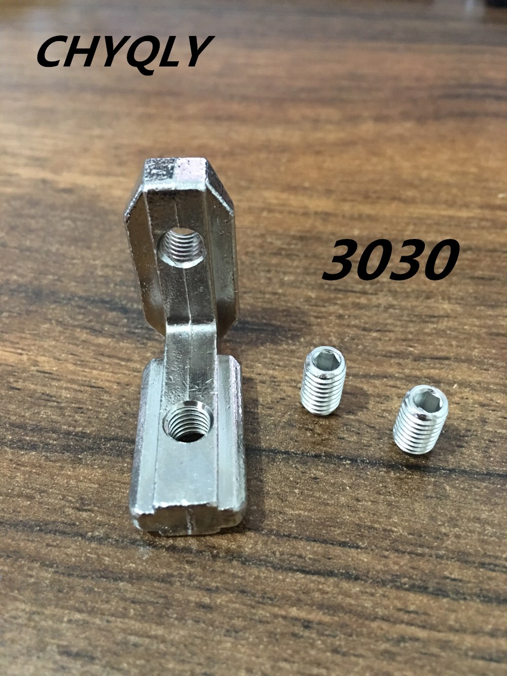 50pcs/lot T Slot L-Shape 3030 Aluminum Profile Interior Corner Connector Joint Bracket for 3030 Alu-profile (with M6 screws)