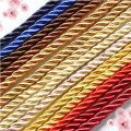 10 meters 3mm 3 Shares Twisted Cotton Nylon Cords Colorful DIY Craft Braided Decoration Rope Drawstring Belt Accessories JK2020