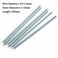 1Pcs 300mm Spring Steel Dual Hook Long Expansion Tension Spring Hardware Accessories Wire Dia 0.5-1.2mm Outer Dia 3-10mm
