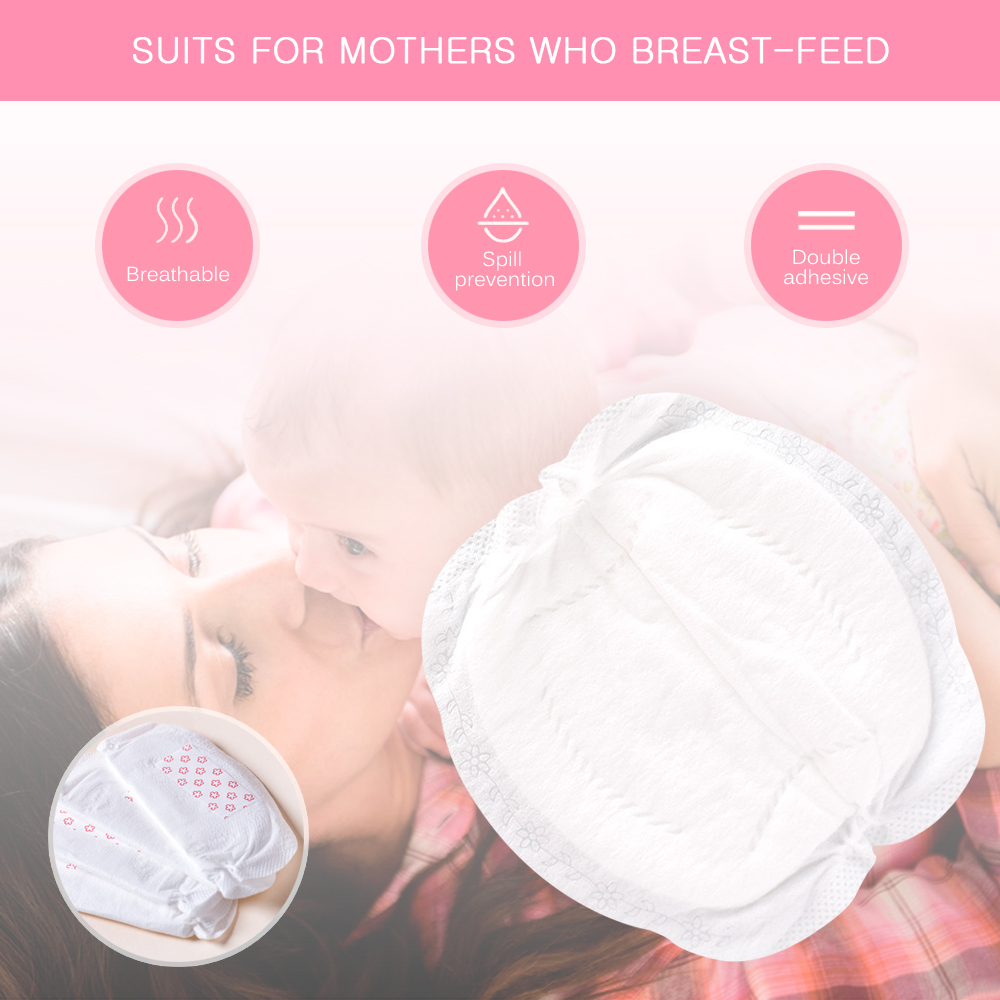 SLAIXIU 8 Pieces Breast Pads Nursing Pads Disposable Breast Pads Breastfeeding Accessories Ultra-thin Dry Soft