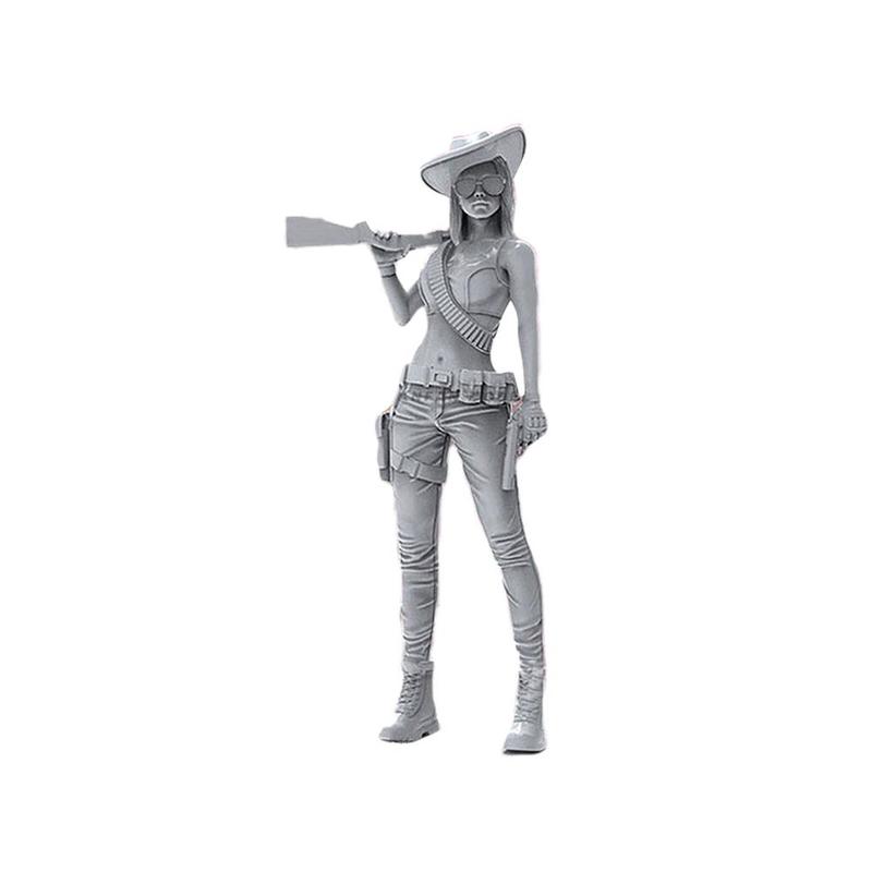 1/35 5cm Tokyo Beauty Girl Armored Soldier Cowgirl Packaging/Product Resin Parts/Genuine Classic Model Toy include Model Ca L7Z8