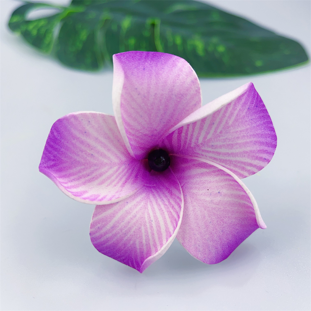 Kn Hf019b Bk Plumeria Hair Pick