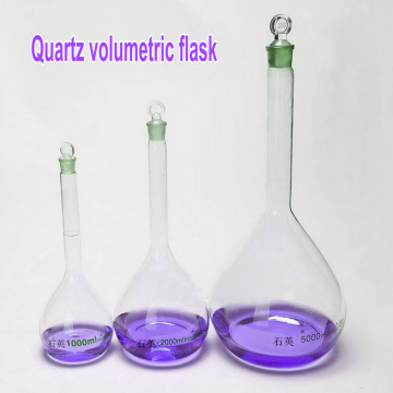 1pc 5ml to 500ml Lab Transparent Quartz Glass Volumetric Flask the Long Neck Quantitative Bottle for school experiment