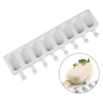 8 Cavity Ice Cream Mold Popsicle Silicone Molds DIY Homemade Fruit Juice Dessert Ice Pop Lolly Tray Mould Ice Cube Tray