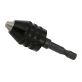 1/4 Inch Hex Shank Keyless Drill Chuck Quick Change Adapter Converter 0.3-6.5MM (Black)