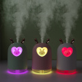 Lovely Rabbit air Humidifier 300ML Cute Pet Ultrasonic Cool Mist Aroma Oil Diffuser Romantic Color LED Lamp USB Humidificador