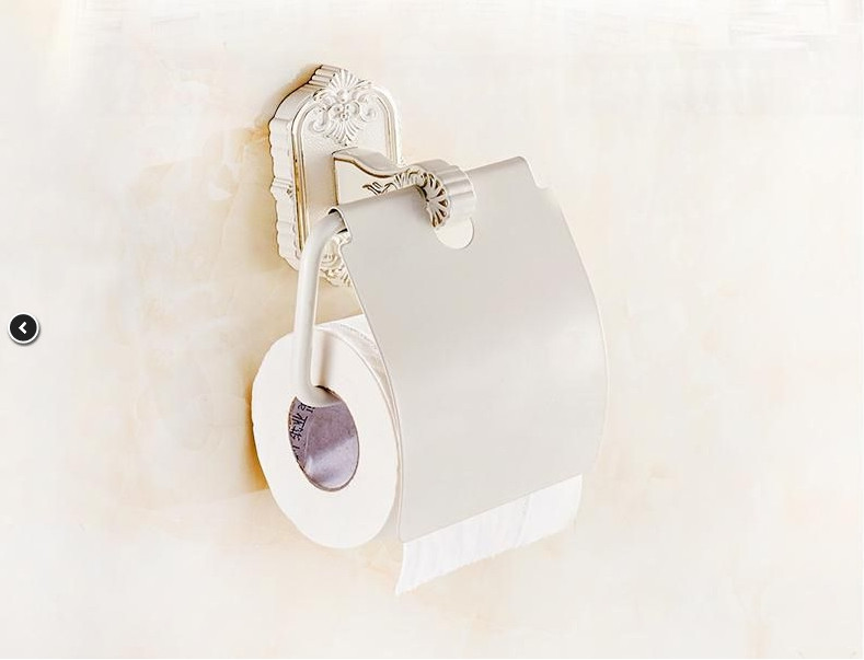 Metal Bathroom Series European Modern Towel Ring Toilet Paper Holder Cup Holder Robe Hook Bathroom Hardware 2500