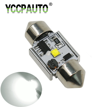 YCCPAUTO 31MM Festoon C5W C10W Car Dome Reading Light License Plate Light Luggage Bulb White Super Bright CREE Led Chips 1PCS