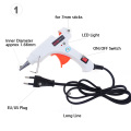 Free Shipping 6 IN 1 Glue Gun Set Electric Heat Hot Melt Crafts Repair Tool Professional DIY 20W with Sticks Children Gift