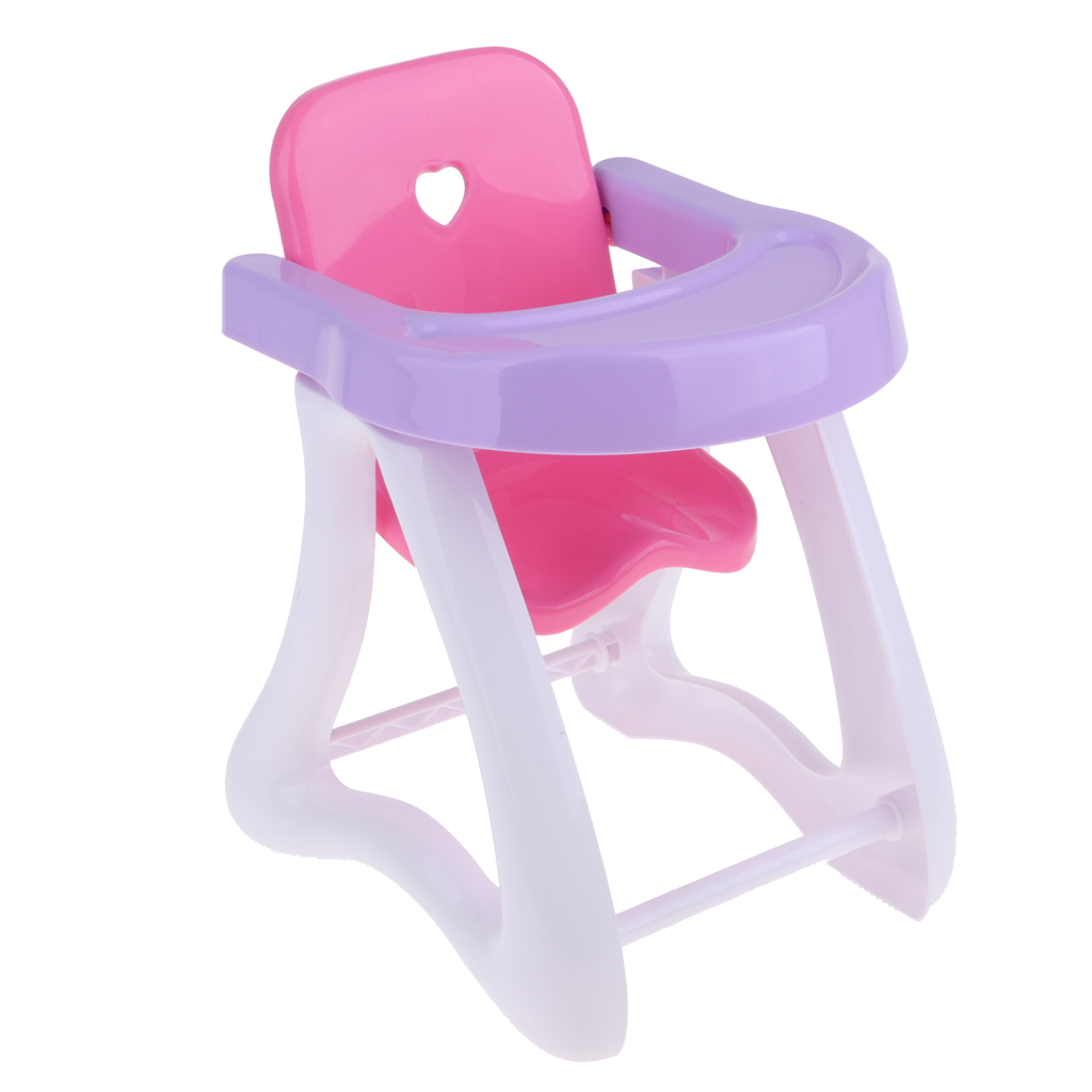 Baby Doll High Chair - Fits MellChan and 8-12 Inch Reborn Dolls Kids Indoor Outdoor Playset, Kitchen Toys