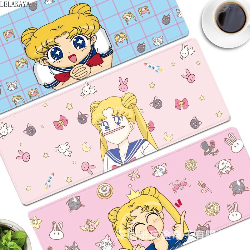 Sailor Moon Action Figure Printed Cartoon Computer Laptop Mouse Keyboard Pad Card Captor Sakura Luna Cat Waterproof Table Mats