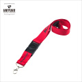 100%Polyester Printing Red Lanyard with Safety Breakaway Accessories