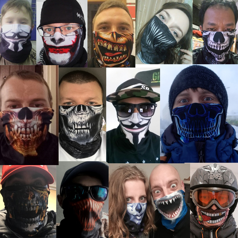 3D Cycling Face Mask mascarilla Neck Buffs Tube Bandana Windproof Venom Face Shield Outdoors Fishing Headband Ski Masks