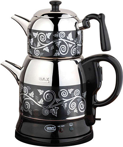 Family size 3.4 4 liters Ozkent K662 violet black stainless steel electric English teapot tea kettle tea maker machine samovar