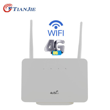 TIANJIE Unlocked 3G 4G CAT4 LTE WiFi Modem CPE Router Home Hotspot Dual Antenna LAN Port RJ45 Wireless With Sim Card Slot