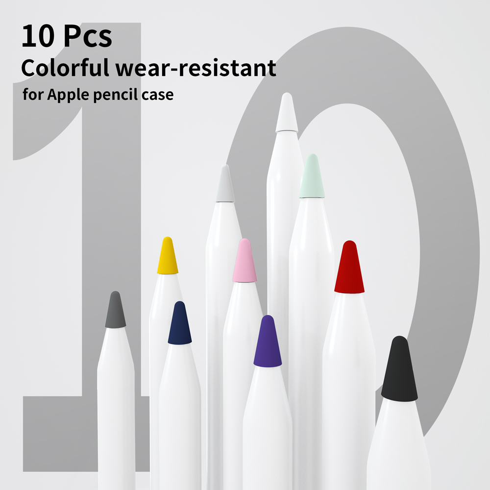 10pcs Silicone Replacement Nib Protective Cover Skin for Apple Pencil tip Tablet stylus Touch Pen Nib Cover For Apple Pencil Tip