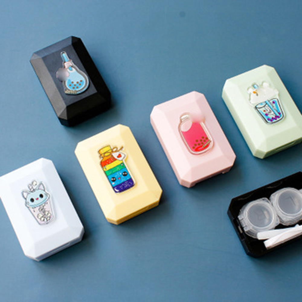 Contact Lens Case Portable Travel Glasses Lenses Box Eyes Contact Lens Container Travel Kit Glasses Soaking Storage Accessories