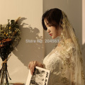 New Arrive Luxury Spark Wedding Veil Stunning Long Champagne Bridal Veils with Comb AX2020