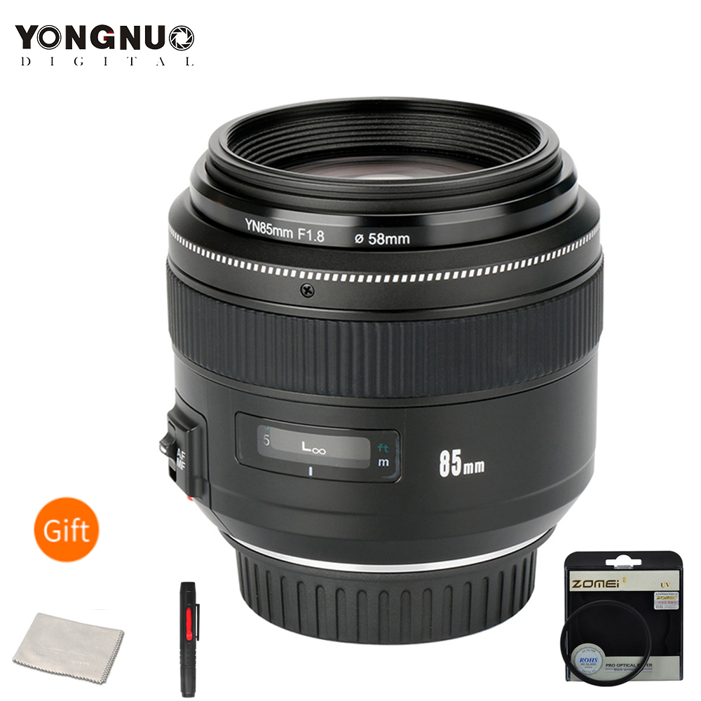 YONGNUO YN85mm F1.8 Camera Lens for Canon EF Mount EOS 85mm AF/MF Standard Medium Telephoto Lenses Fixed Focal Camera Lens 5DIII