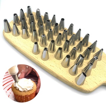 TTLIFE 42PC/set Baking Decorating Icing Piping Nozzles Tool Cake Wedding Tool Stainless Steel Kitchen Baking Pastry Tips Set