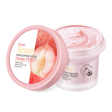 Sweet Peach Body Scrub Brighten Skin Gentle Exfoliating Scrub Deep Cleansing Cutin Soft Smooth Skin Delicate Scrub 100g