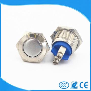 Free ship 16mm Starter Switch Boat Horn Momentary Steel Metal Push Button Switches