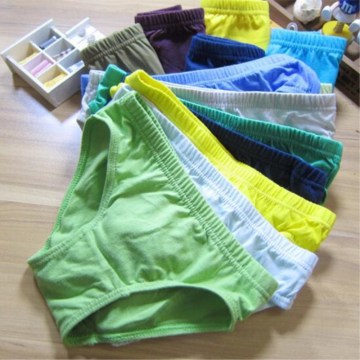 4Pc/Lot Kids Solid Color Panties Baby Underwear Cartoon Boys Shorts Underpants Briefs 1-12Years