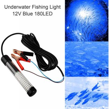 LED Submersible Fishing Light Underwater Fishes Finder Lamp with 5m Cord Clip Night Fishing Finder Fishing Attracting IP68