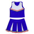 Kids Sleeveless Crop Top with Pleated Skirt Sets Girls Cheerleading Uniforms Stage Performance School Team Cheerleader Costume