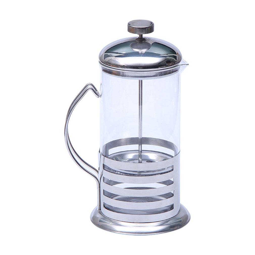 Stainless Steel Coffee Pot French Press Teapot Portable Stainless Steel Tea Maker Household Simple Tea Maker