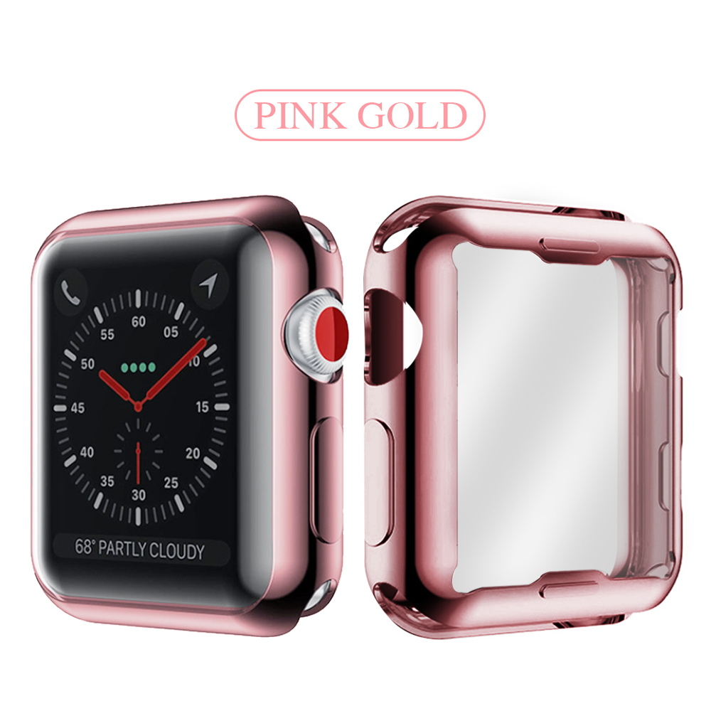 Slim Watch Cover for Apple Watch Case 5 4 3 2 1 42mm 38mm Soft Clear TPU Screen Protector for iWatch 4 3 44mm 40mm accessories