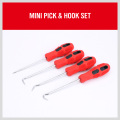 4PC Precision Pick and Hook Set Car Auto Oil Seal O-Ring Seal Gasket Pick Hooks Puller Remover Pick & Hook Hand Tool Set