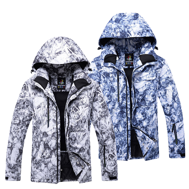 -35 Winter Warm Men's Snow Wear Jackets Snowboarding Suit Skiing Clothing 10K Waterproof Windproof Costumes Ski Cost For Male