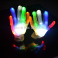 2pcs/1pairs Magic white glove Rainbow Flash Fingertip LED Gloves Unisex Light Up Glow Stick Gloves Mittens Hot
