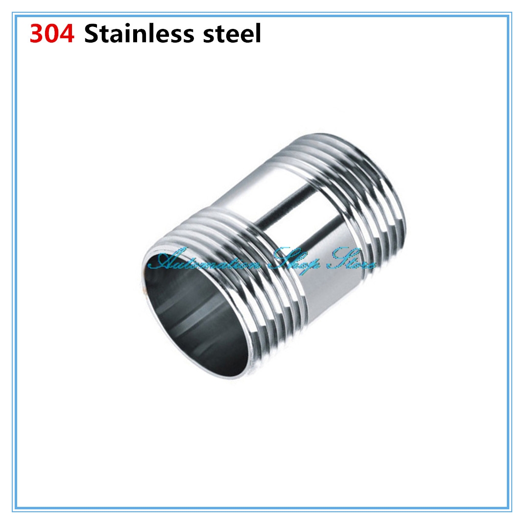Water connection 1/4" 3/8" 1/2" 3/4" 1" 1-1/4" 1-1/2" Male X Male Threaded Pipe Fittings Stainless Steel SS304