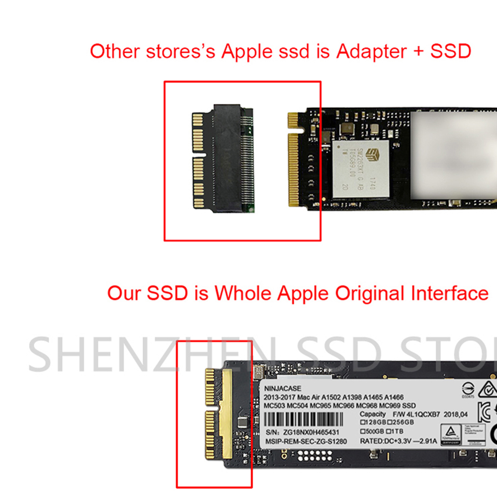 NEW 256GB 512GB 1TB M.2 SSD PCIe For Mac SSD M2 NVMe SSD Hard Drive Gen3x4 3D NAND Flash 1TB For MacBook Air Macbook Pro SSD