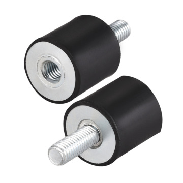 Uxcell 2PCS M8 M10 Thread Rubber Mounts Vibration Isolators Cylindrical Shock Absorber with Studs Dowel Fasteners