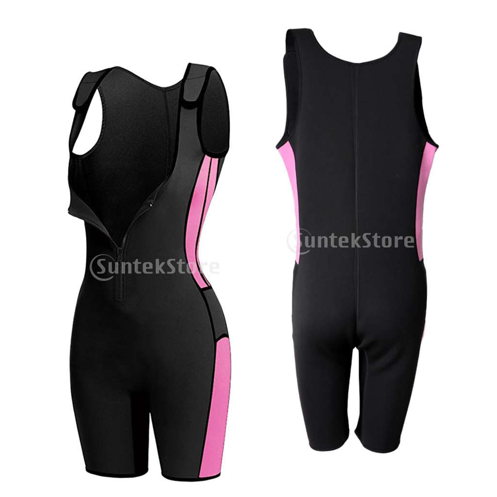Neoprene Sauna Suit Sweating Bodysuit Jumpsuits Shorts, Strong, High Elastic, Stretchable and Breathable