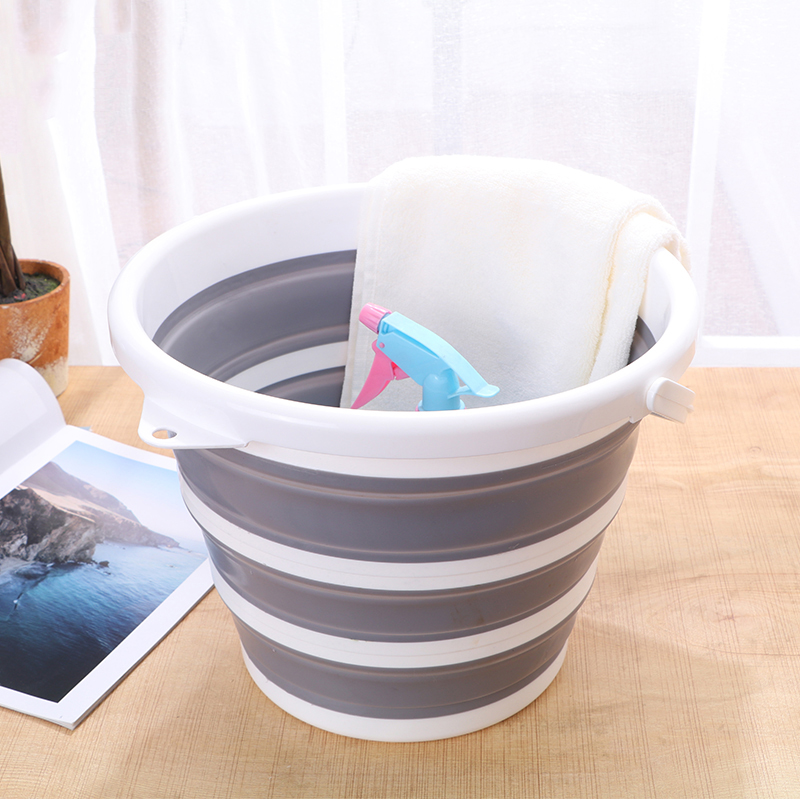 foldable bucket Plastic Foldable Plastic Silicone Bucket Car Wash Outdoor Fishing Round Bathroom Kitchen Camping Bucket Garden