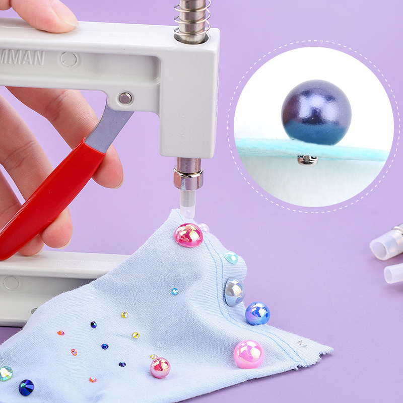 Pearl Setting Machine Tools,Pearls Rivet Buttons DIY Handmade Beads Accessories For Hats/Shoes/Clothes/Bags/Skirts