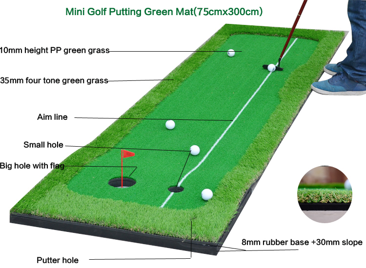 Multi-functional golf putting green