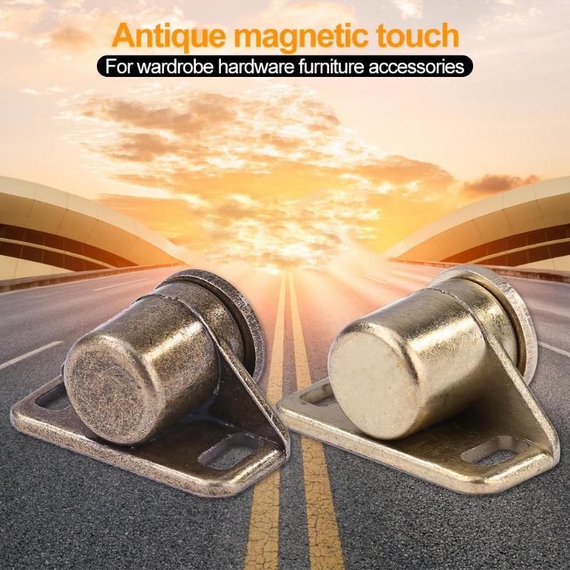 Antique Zinc Alloy Magnet Stoppers Cabinet Catch for Wardrobe Hardware Furniture Durable Magnetism of Zinc Alloy Cabinet Door