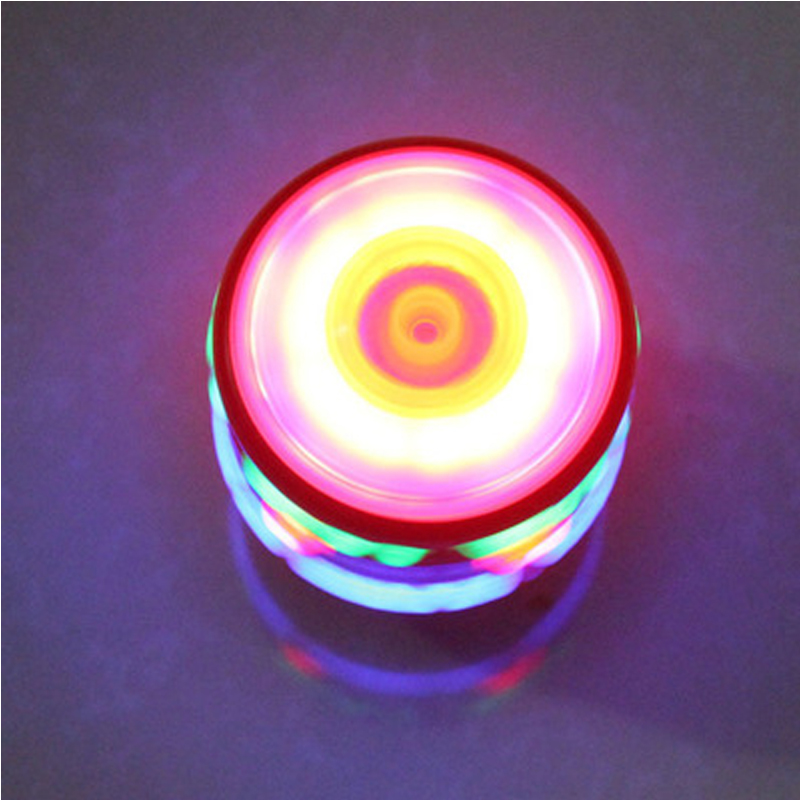 1pcs Wooden Luminous Music Gyro Interesting Children Toy Colorful Flash LED Light Spinning Top Laser Music Gyroscope Gift To Kid