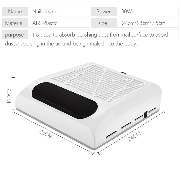 110V-240V 80W Nail Dust Collector Nail Fan UV Lamp LED Lamp Nail Dryer Automatic Sensing With LCD 30s Quick Drying Free Delivery
