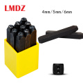 LMDZ 9Pcs Steel Stamp Letter Number Stamp Punch Set 3/4/5mm Hardened Metal Wood Leather Steel Punch Number Tool Leather Stamp