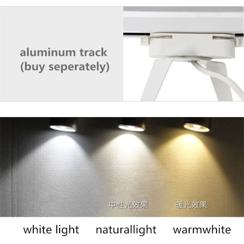 Led tracklight cob 12w 20w finished product Independent light source clothing store commercial lighting track light