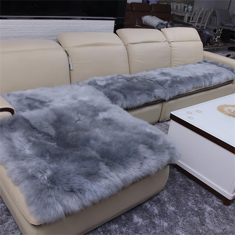 faux sheepskin fur mat Sofa Cover Towel Slipcover Plush Fabric Thick Sofa Modern Non-slip Sofa Couch Cover Corner Mats